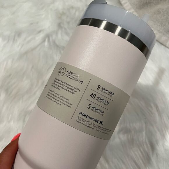 NWT Stanley Flowstate Adventure Quencher H2.0 Travel Tumbler 40 Oz Rose Quartz - Picture 4 of 9